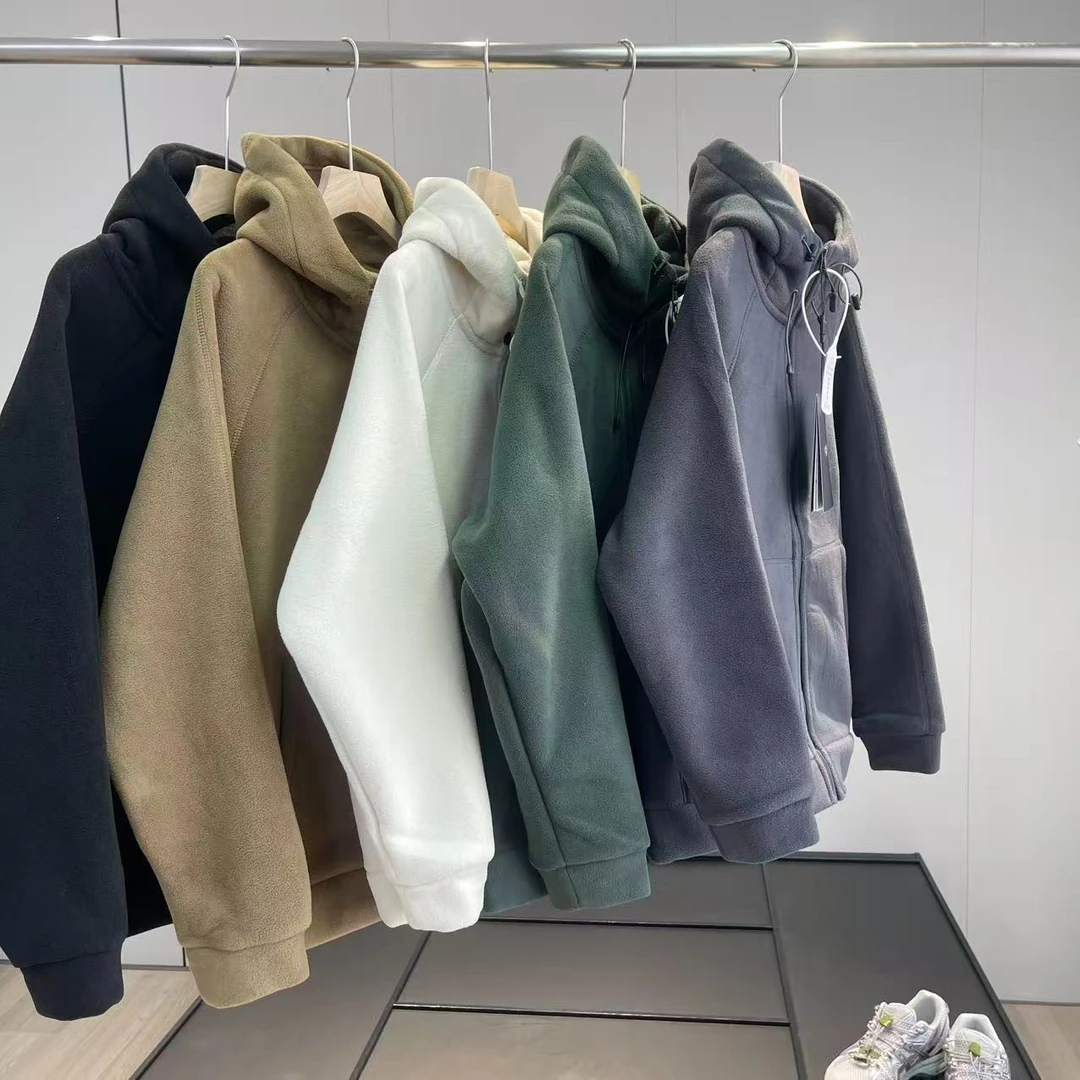 一件可过冬!重磅620g双面摇粒绒连帽情侣款外套31915