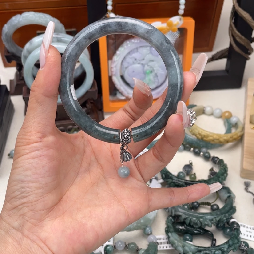 十***嗯翡翠未镶嵌手链手镯