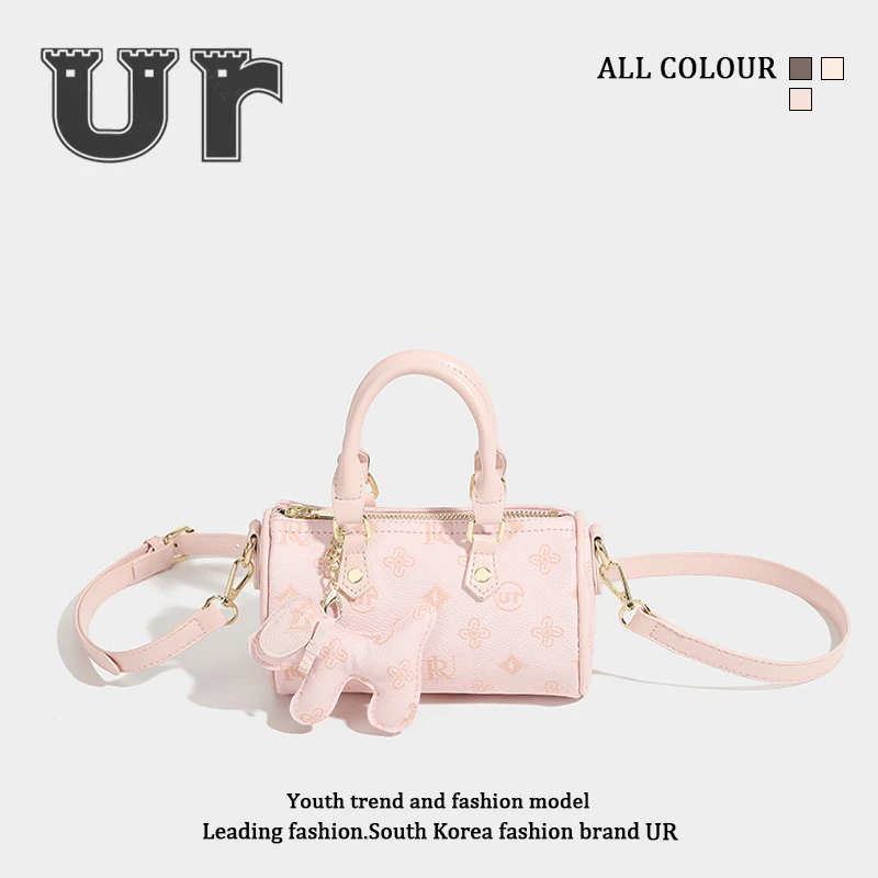 UR春夏小包包女包2025新款高级感小众波士顿手提包单肩斜挎枕头包