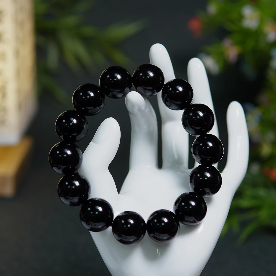 美燕珠宝-11mm缅甸天然翳珀手串