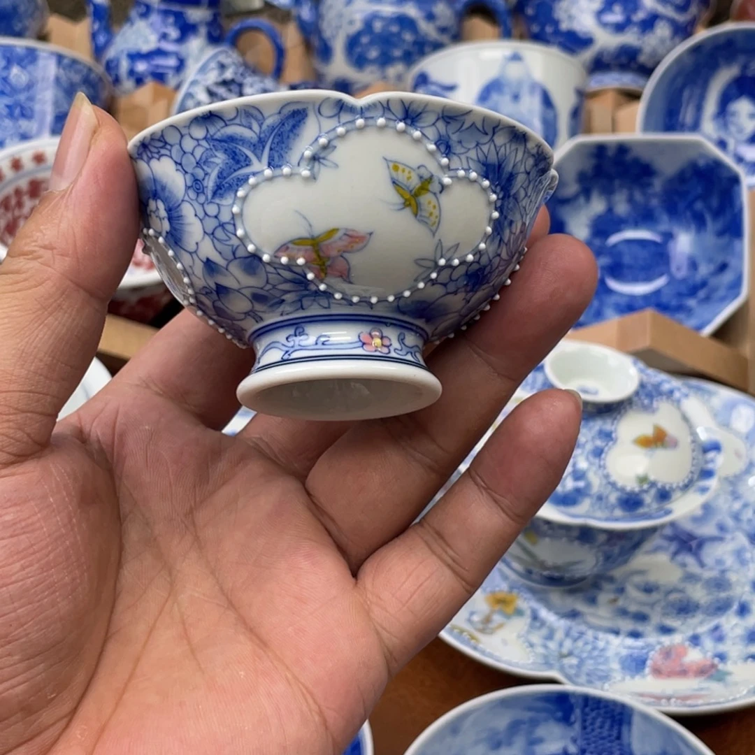 素锦山房 万花开窗高足玉兰杯