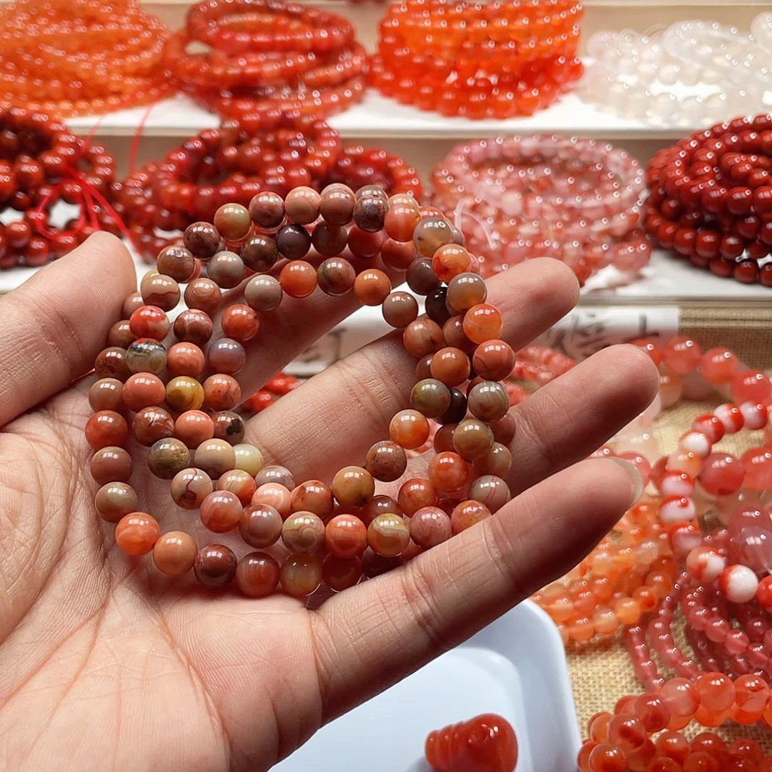 南红玛瑙未镶嵌手链