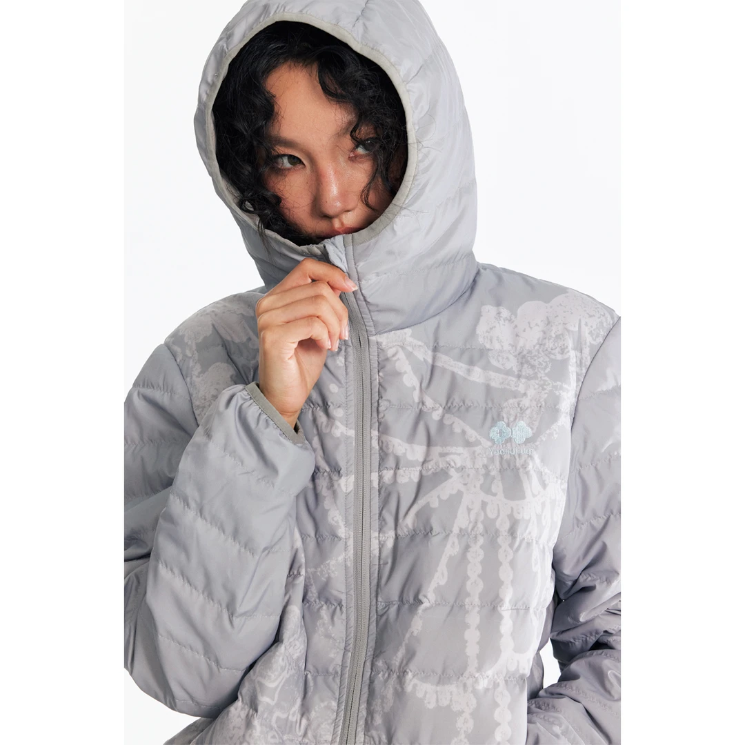 药九玖柒“蛛网梅花”100g轻量90白鸭绒排骨羽绒服/1997邮政局