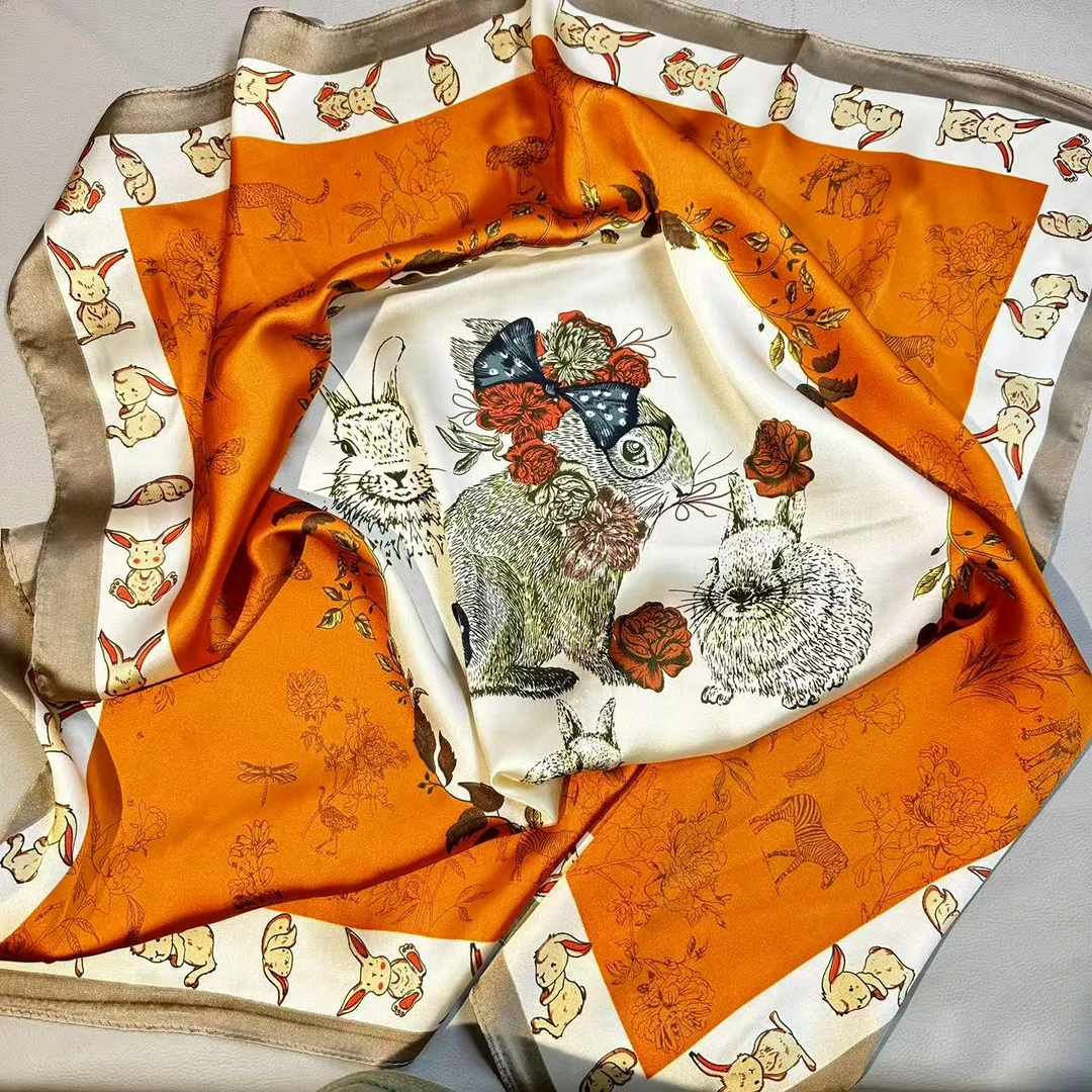 丝巾围巾女士披肩新款素雅百搭防晒优雅气质70×70    7030