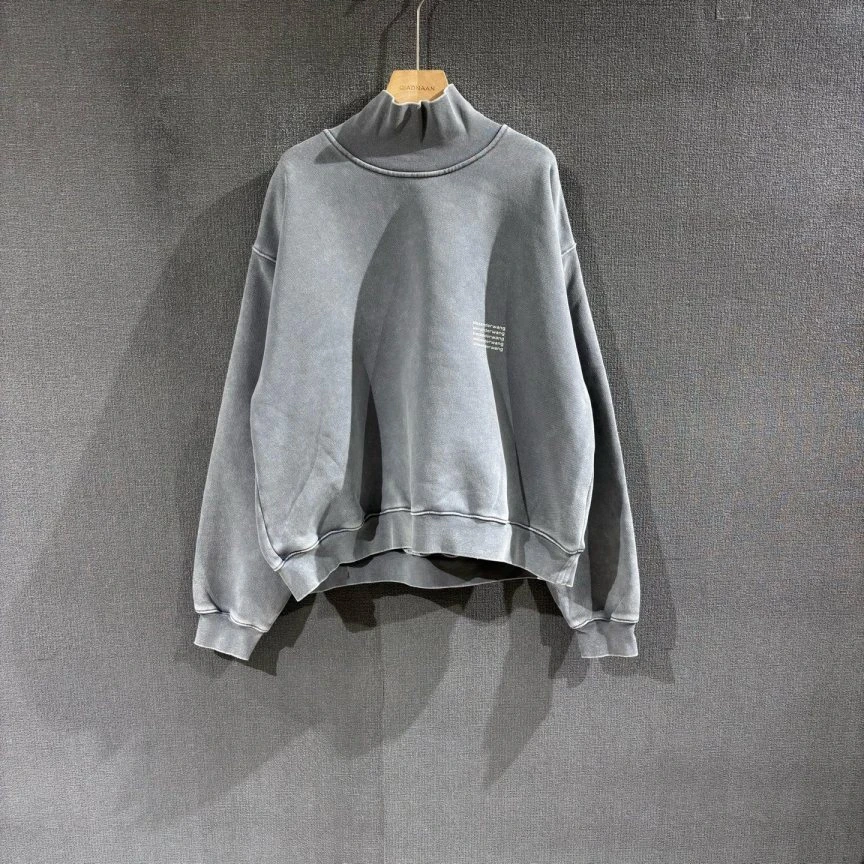 95新 ALEXANDER WANG 亚历山大王（pm）做旧半高领卫衣 s码/3844