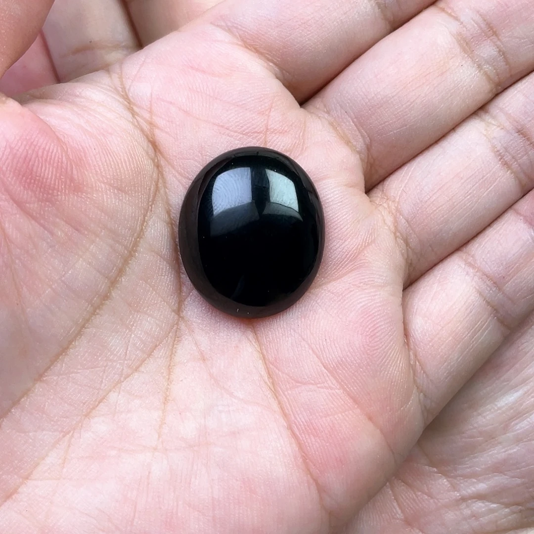 翡翠未镶嵌颈饰墨翠蛋面