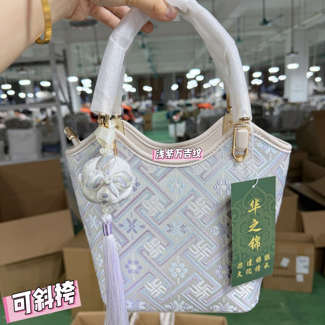 广西壮锦菜篮子包手提斜跨新中式百搭款包包