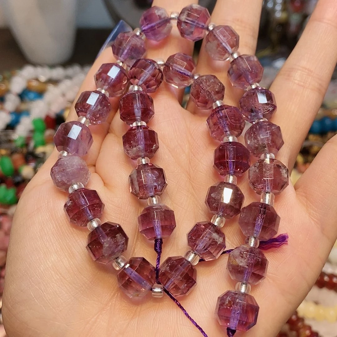玛瑙/玉髓散珠玻利维亚紫水晶11mm 拍两单发一条