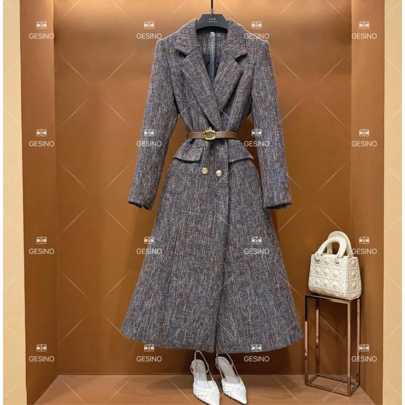 【G】秋冬气质小香风设计师中长款羽绒服女 QD-2024967