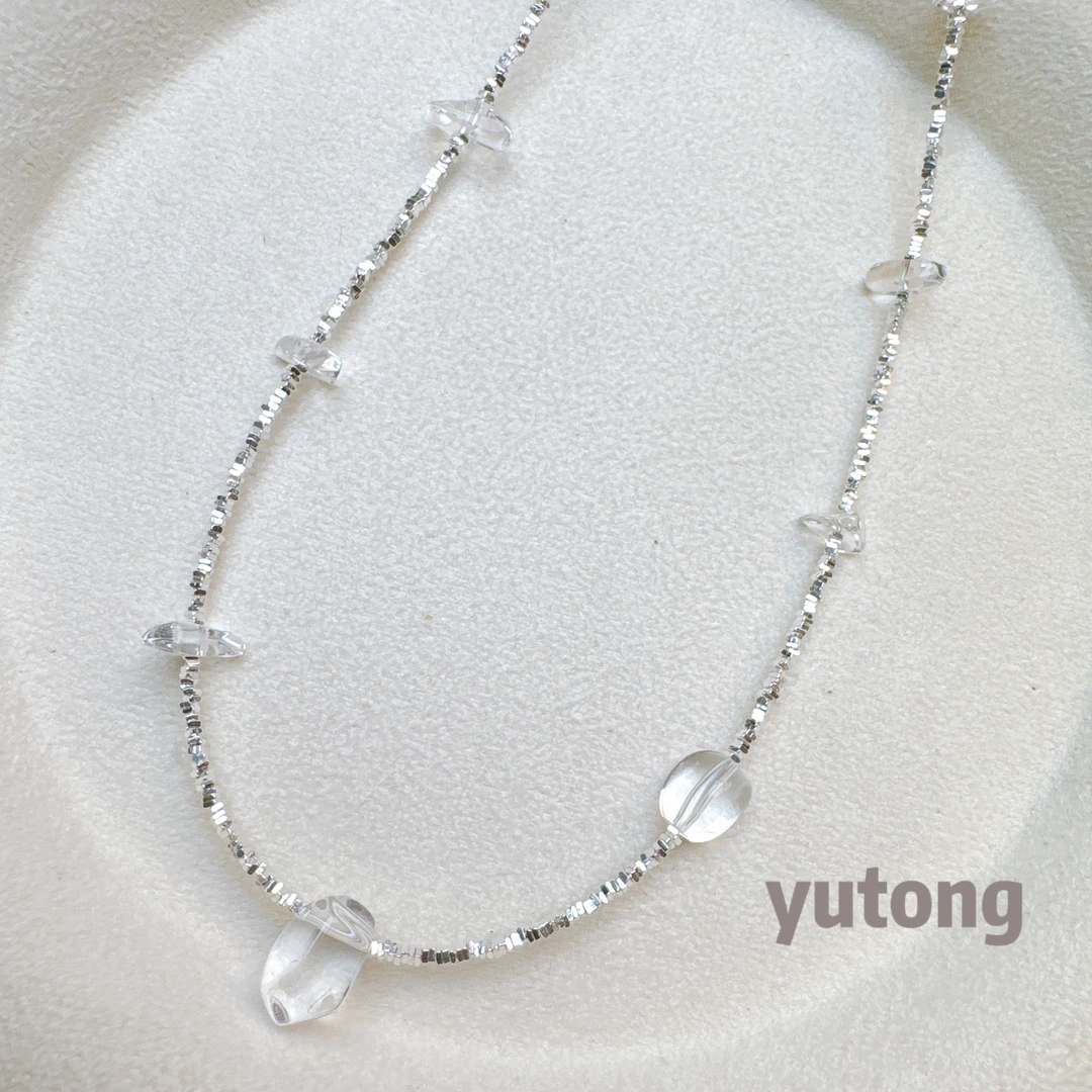 链子925银仿水晶 【雨桐轻奢饰品】设计款项链YT02304