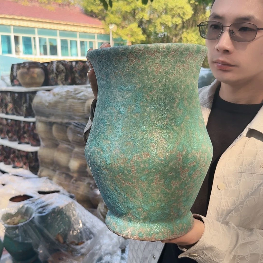 紫砂花盆口20高31（一个天青泡泡