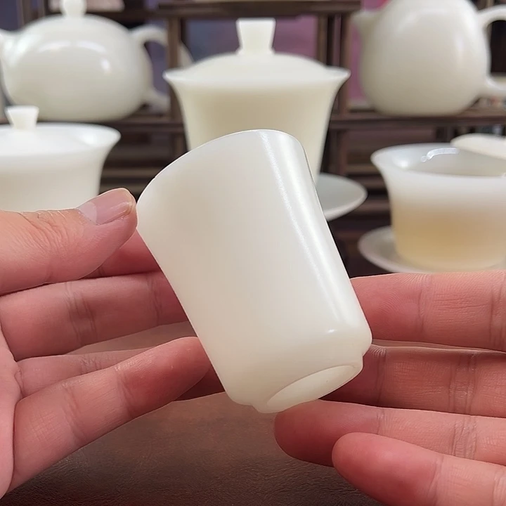 隐唐窑/璞玉素烧自生釉70ml闻香主人杯