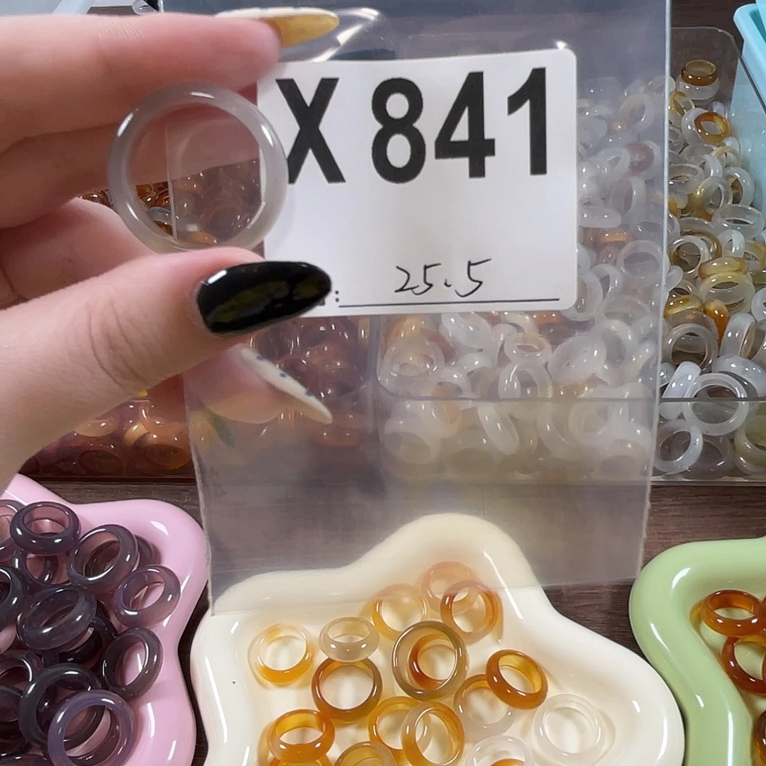 玛瑙/玉髓未镶嵌戒指841