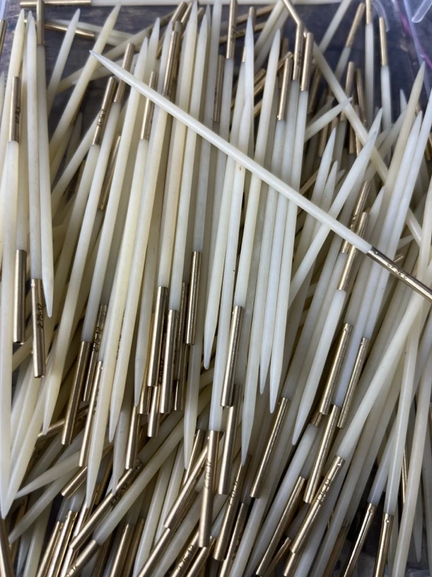 骨针拆卸身子针，单付链接，拍两幅给两根绳，一副针没绳子