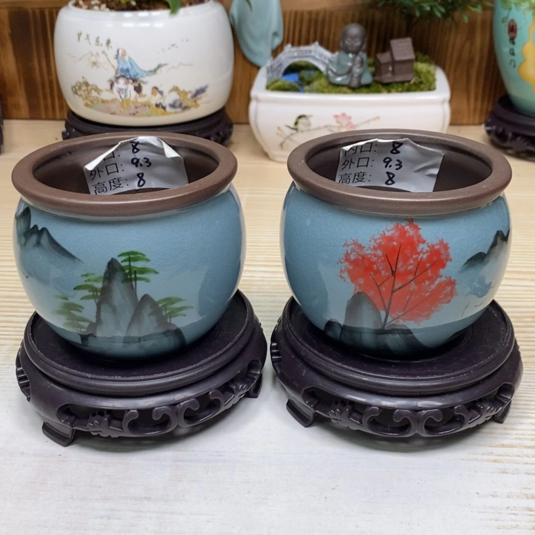 紫砂陶瓷花盆浮力