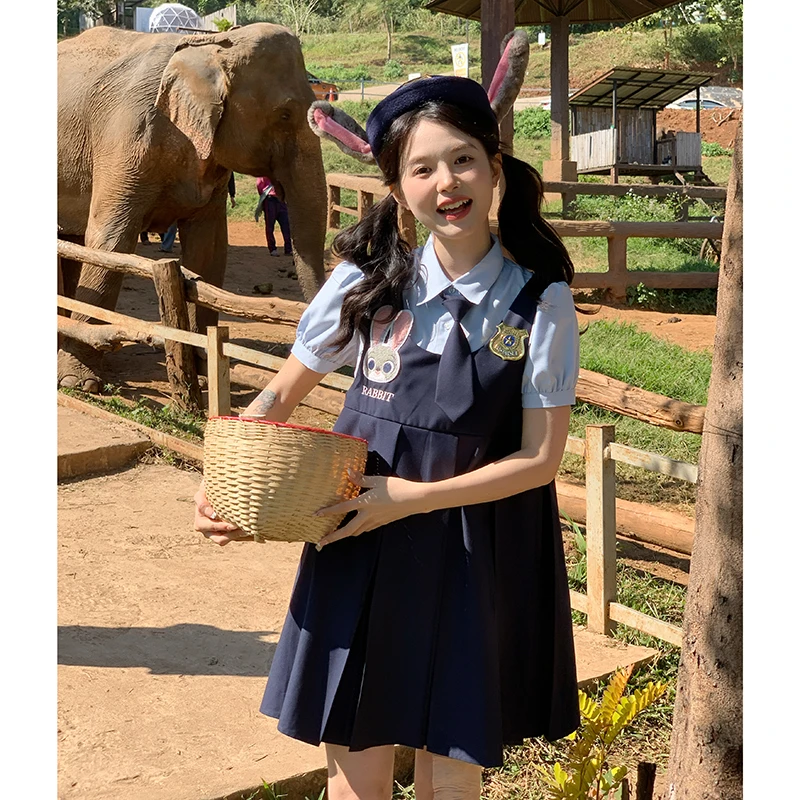 心动突击朱迪套装女可爱兔子连衣裙全套套装女夏新款东京岁时记jk