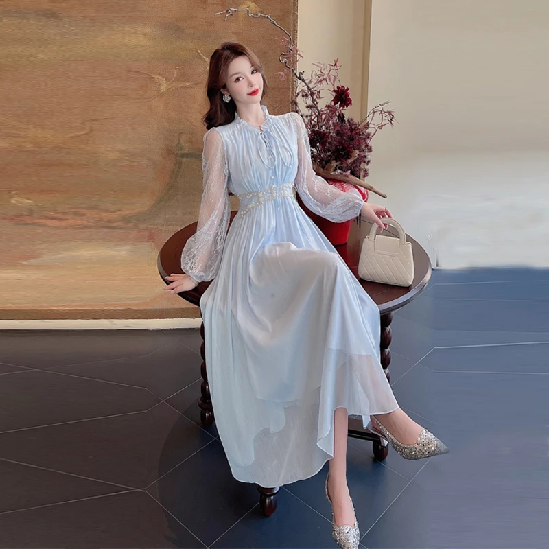 2025新款春夏高级感气质性感法式仙女碎花裙收腰修身显瘦连衣裙女