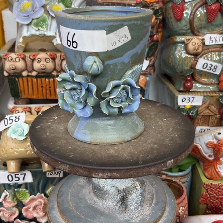 紫砂花盆粗陶材质多肉花盆