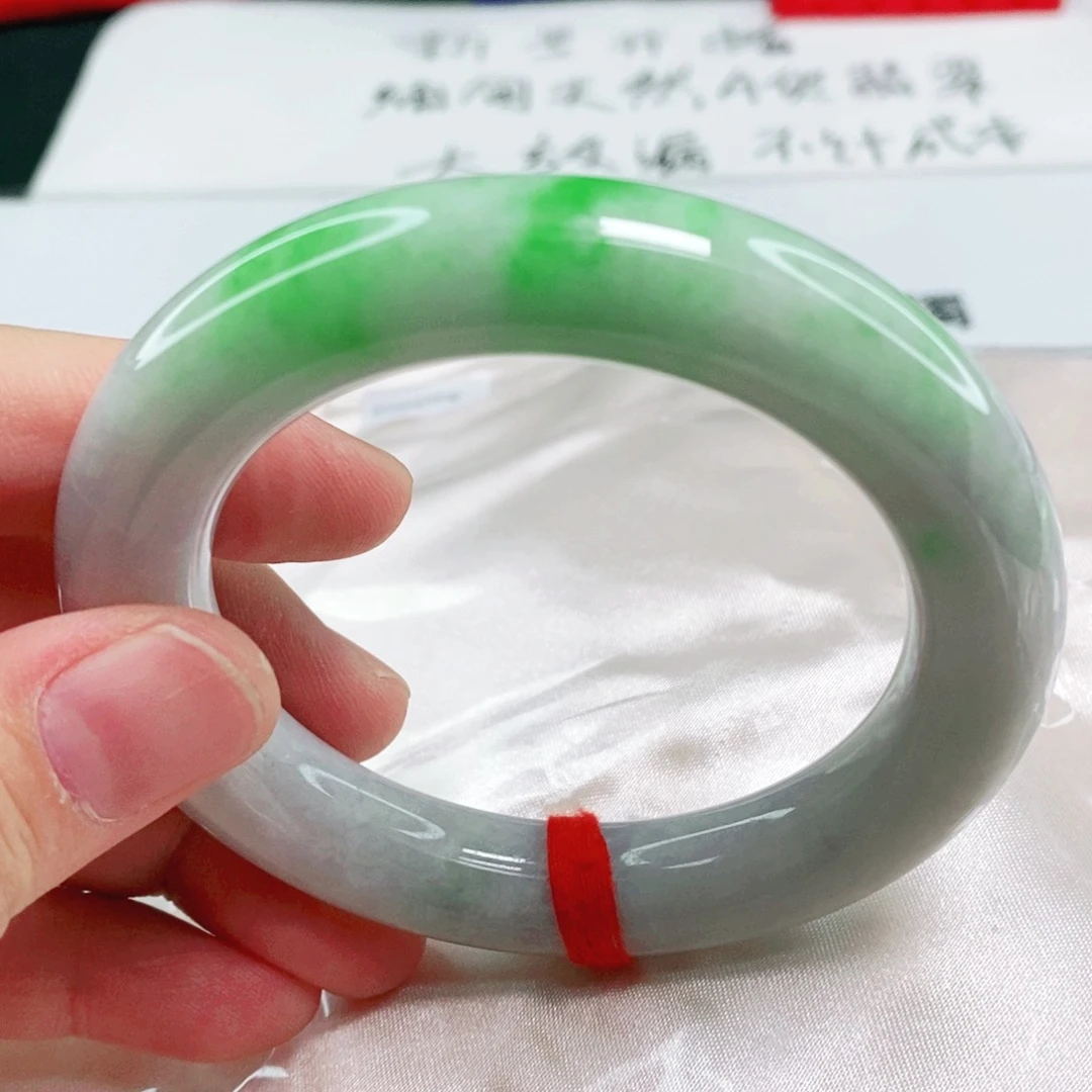 未镶嵌手镯翡翠55.6圈口圆条