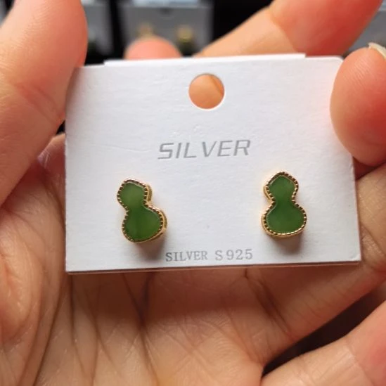 和田玉（碧玉）未镶嵌戒指耳钉