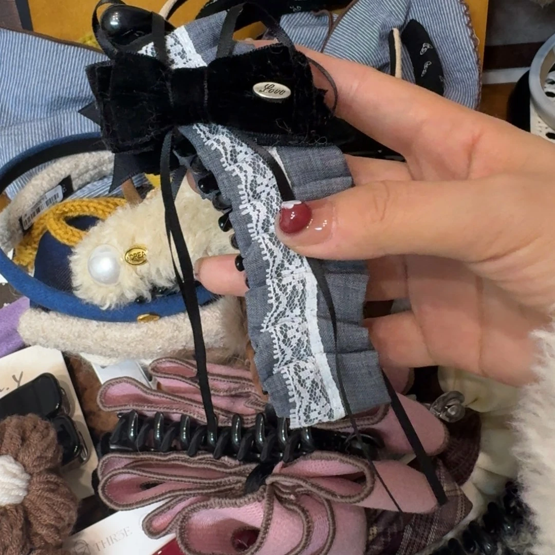 布艺铁合金灰色香蕉夹