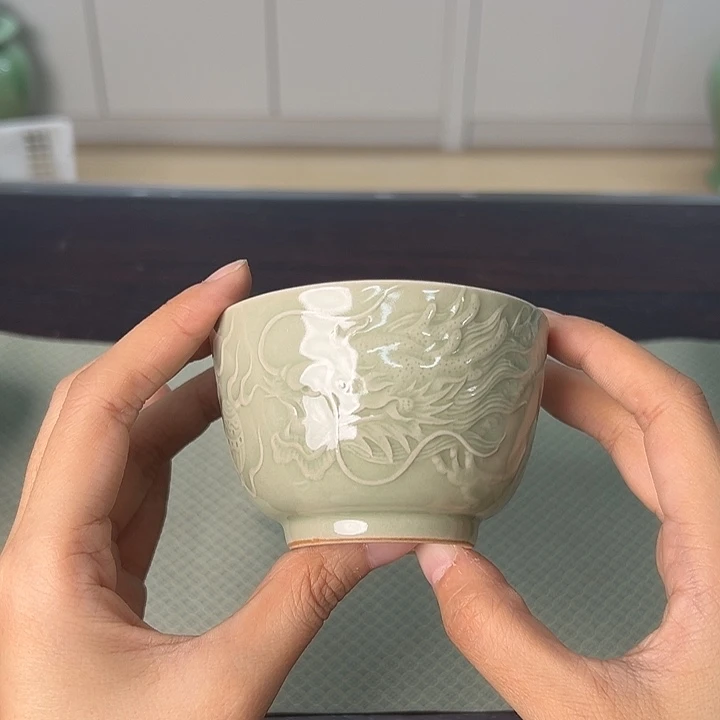 龙泉云间青瓷小米茶器