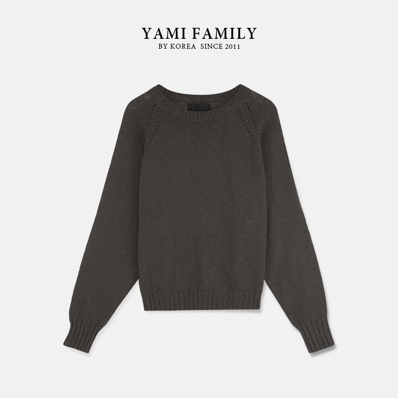 【玛德琳娜】YM-ZZS-2382 针织衫毛衣女装休闲打底圆领秋冬设计师