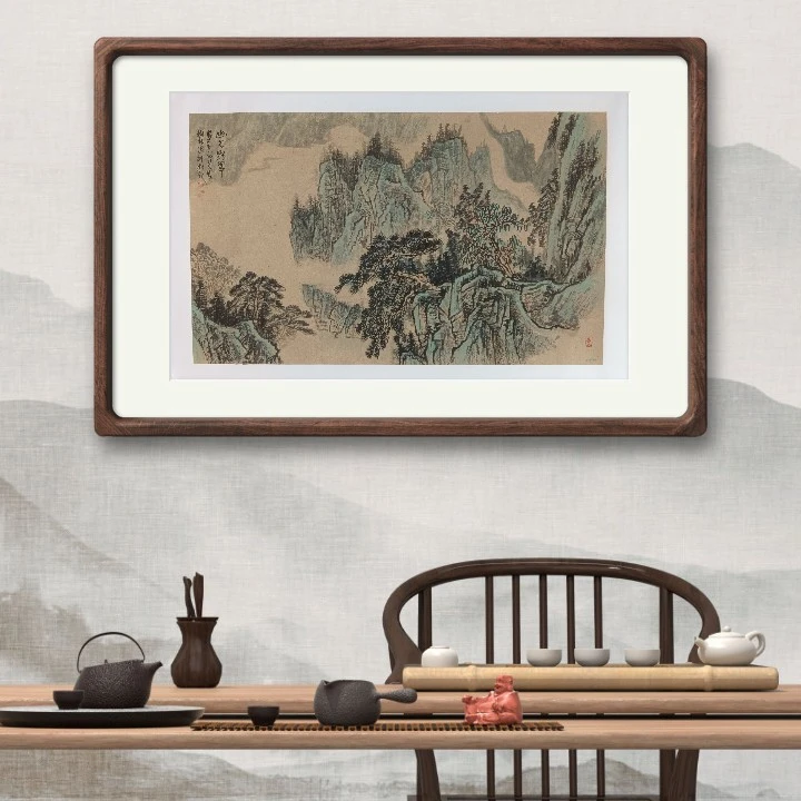 《幽谷野翠》古色古香山水画  画芯  不带框发货