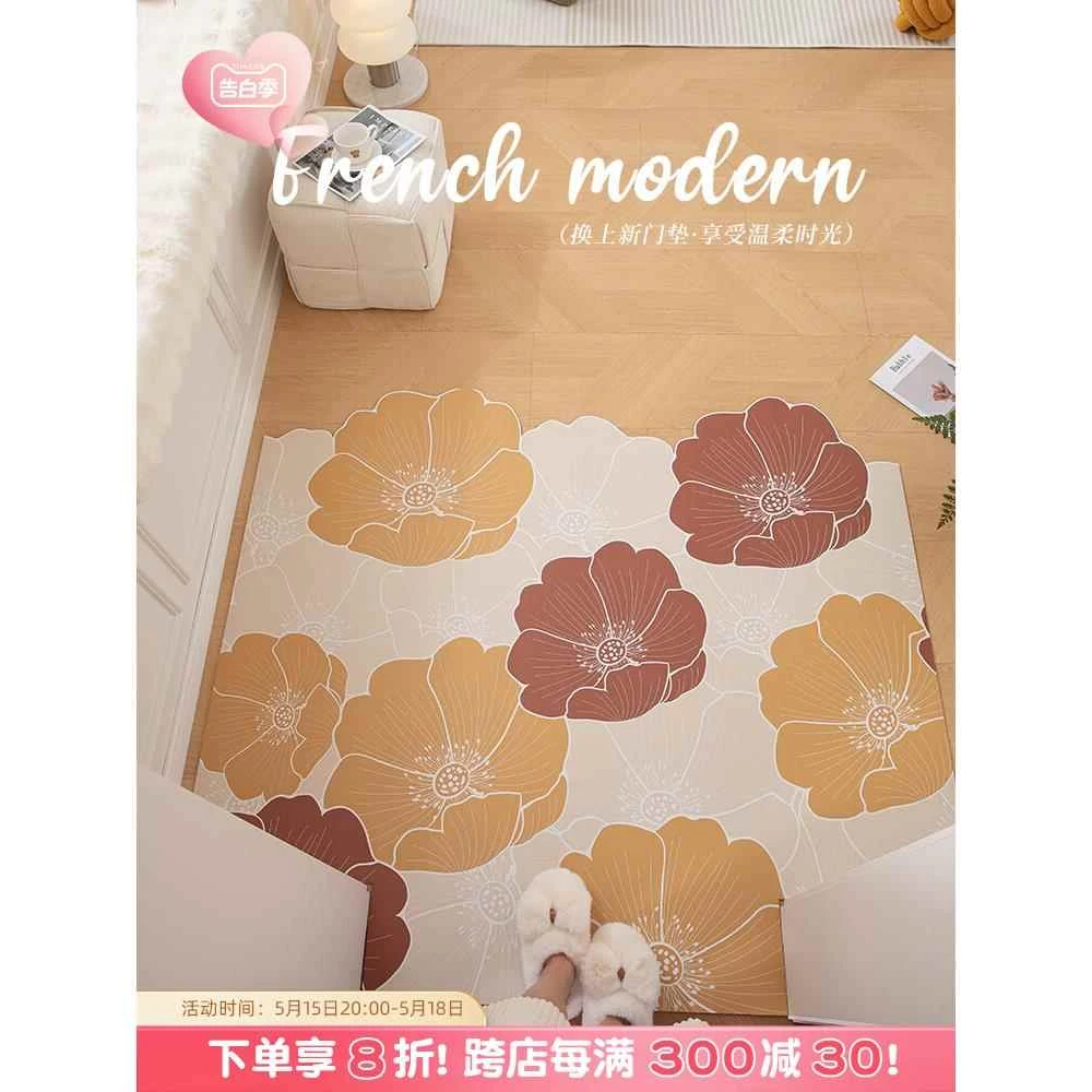 pvc可擦免洗防滑耐脏皮革家用玄关脚垫可裁剪