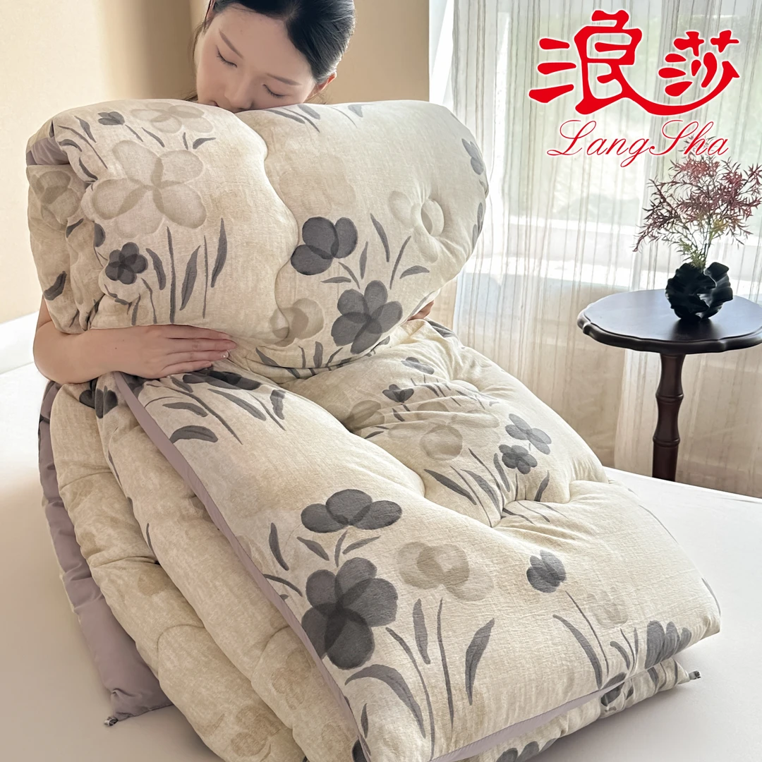 LangSha/浪莎A类双层纱加厚秋冬被单双人被芯学生宿舍床被子保暖