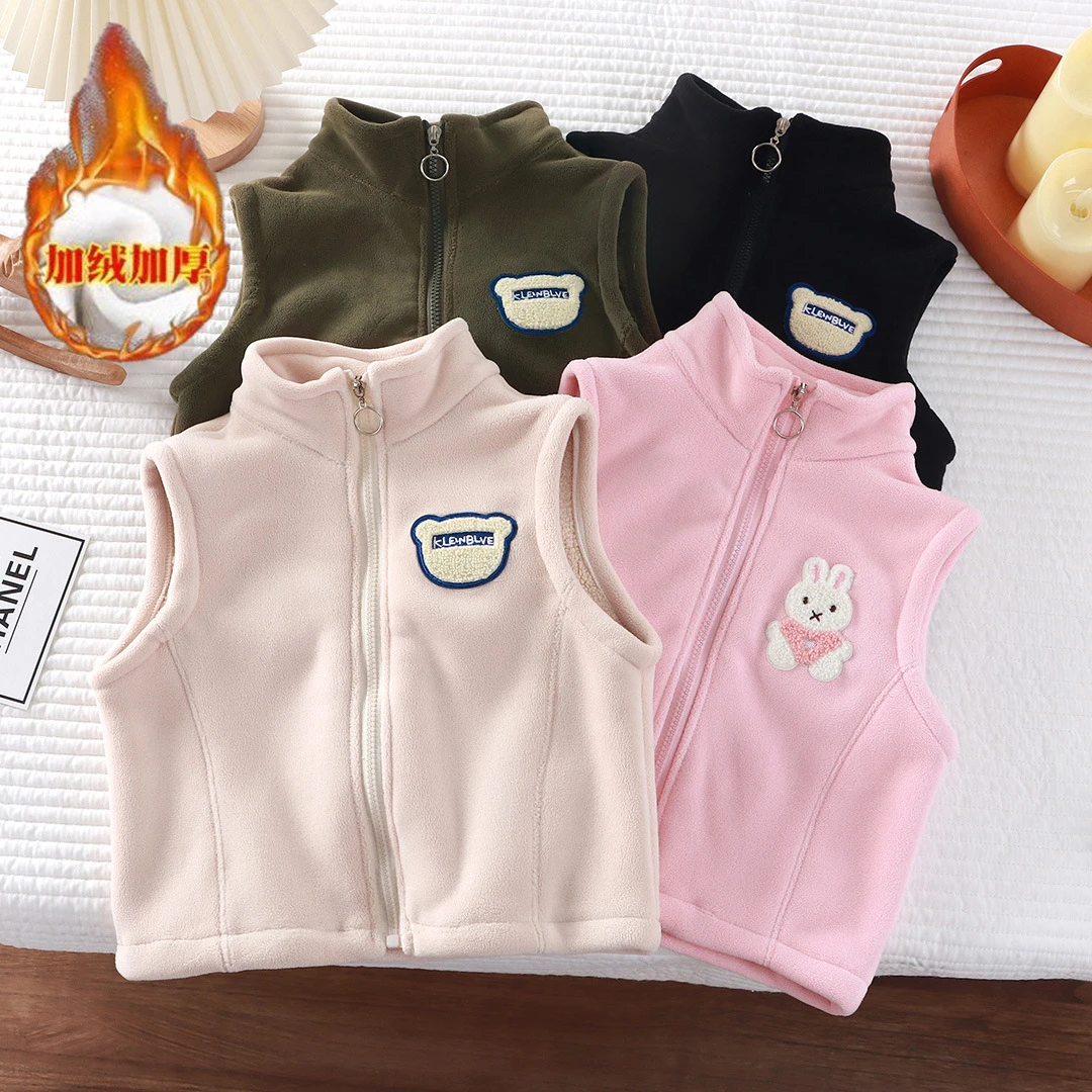 儿童马甲2025秋冬新款奥粒绒背心男女童保暖外穿柔软舒适坎肩开衫