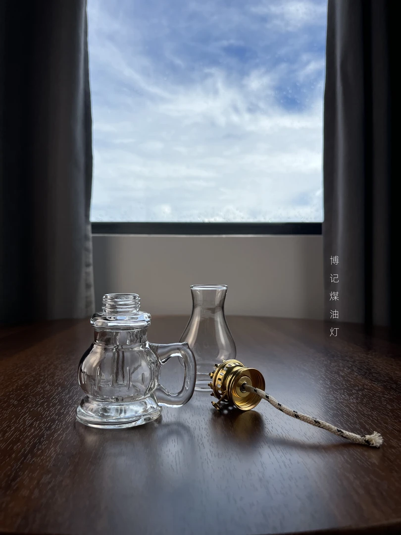 煤油灯酥油灯透亮灯罩玻璃灯老式火水灯复古长明灯新款式高级简单