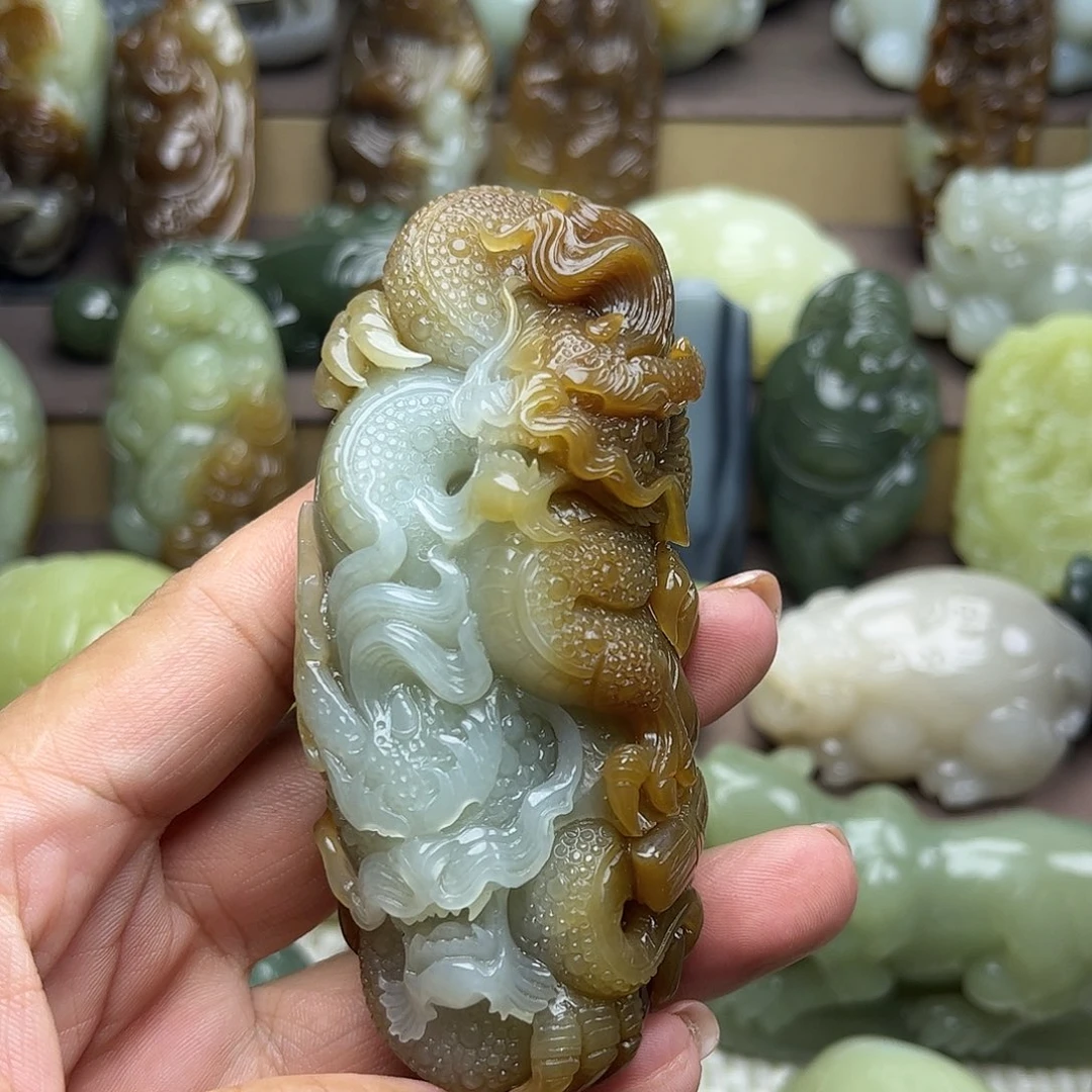 胖***伍和田玉未镶嵌挂件