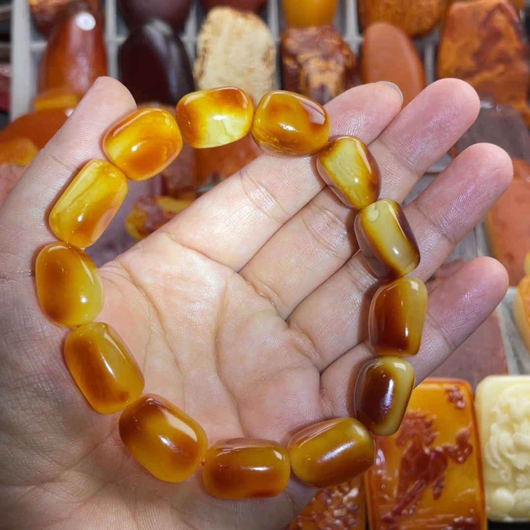 定制琥珀未镶嵌定制款天然琥珀蜜蜡