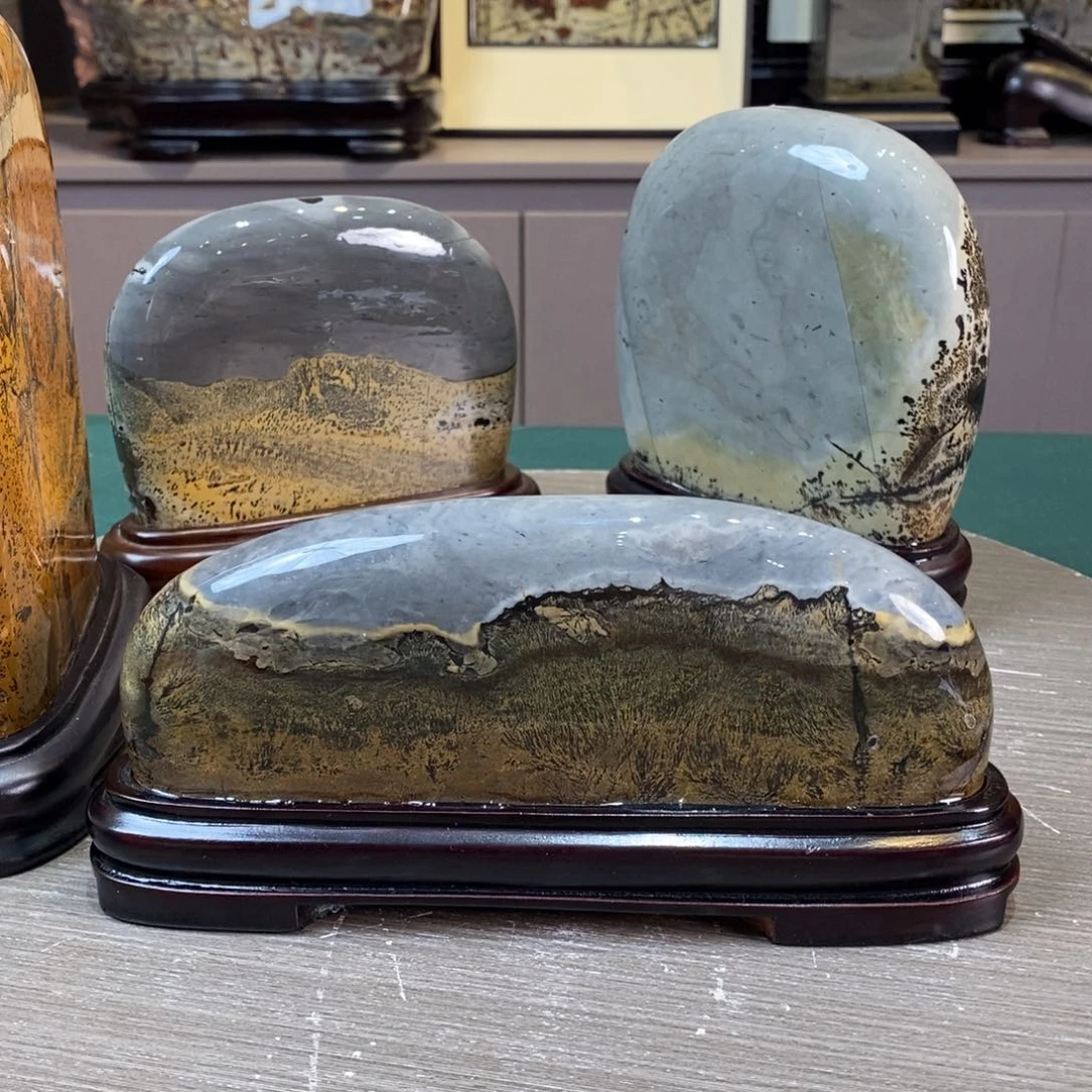 石材广西国画石草花石
