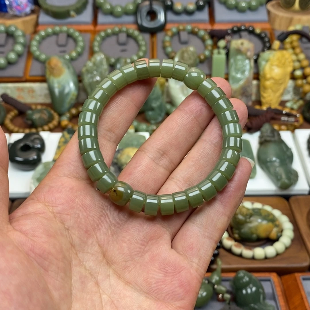岫岩河磨玉（透闪石质玉）未镶嵌手链