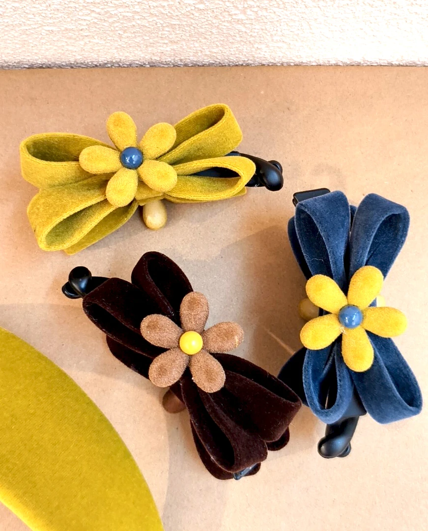 秋冬新款蝴蝶结丝绒竖夹大抓夹扁头香蕉夹马尾夹半扎发夹丸子夹