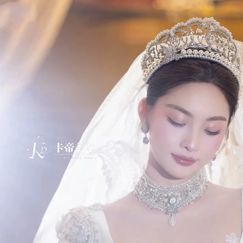 非金属仿珍珠婚庆饰品 17455 17261皇冠大气甜美公主百搭新娘