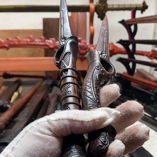 紫光檀木木木寸指剑