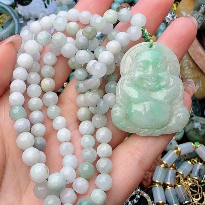 翡翠颈饰未镶嵌天然A货80