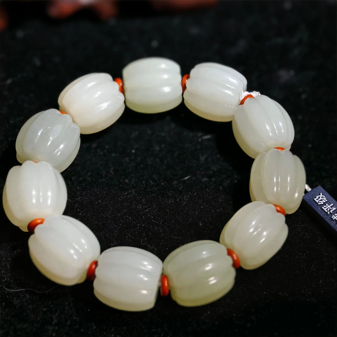 和田玉瓜珠手串（孤品）8002Z