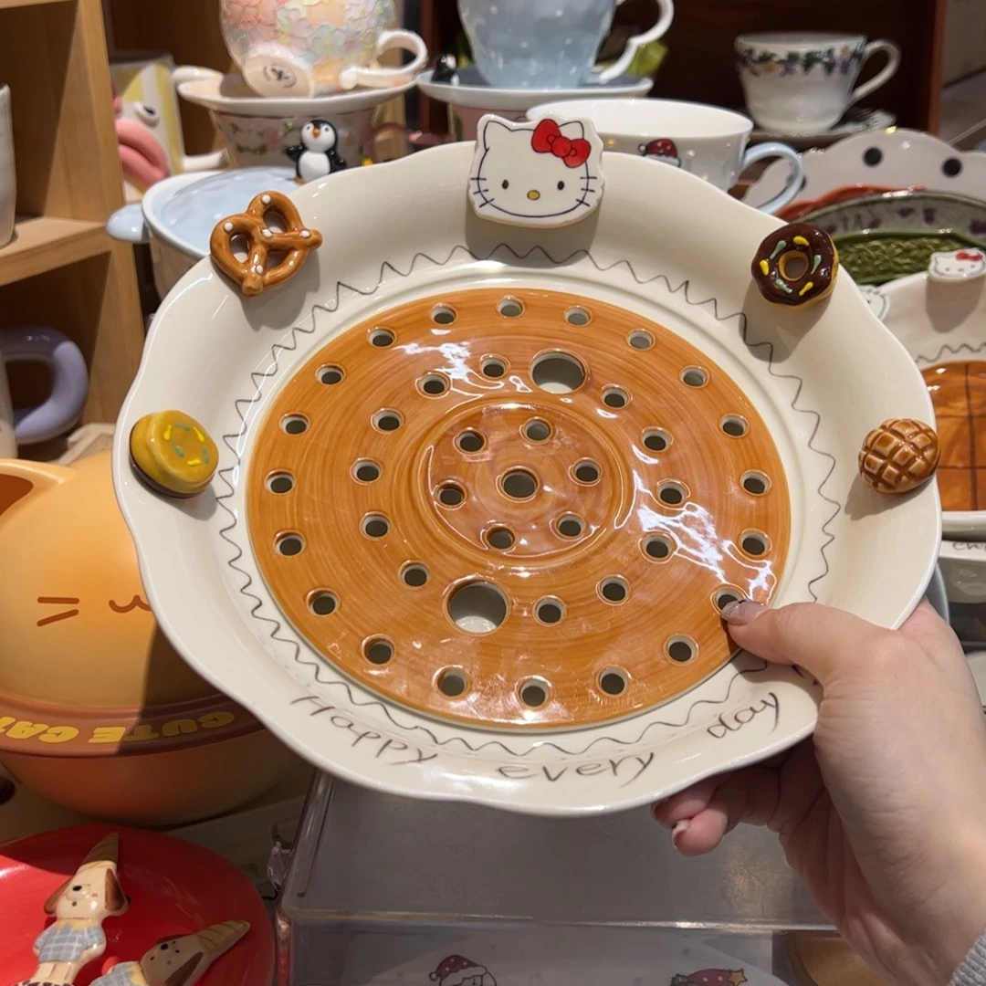 焦糖Kitty饺子盘沥水盘