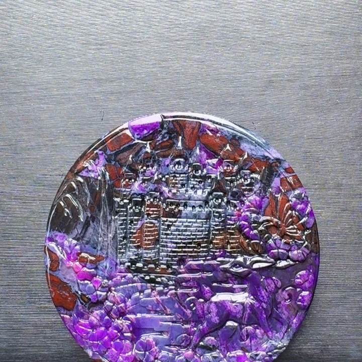 苏纪石（舒俱来）未镶嵌一鹿同行圆牌