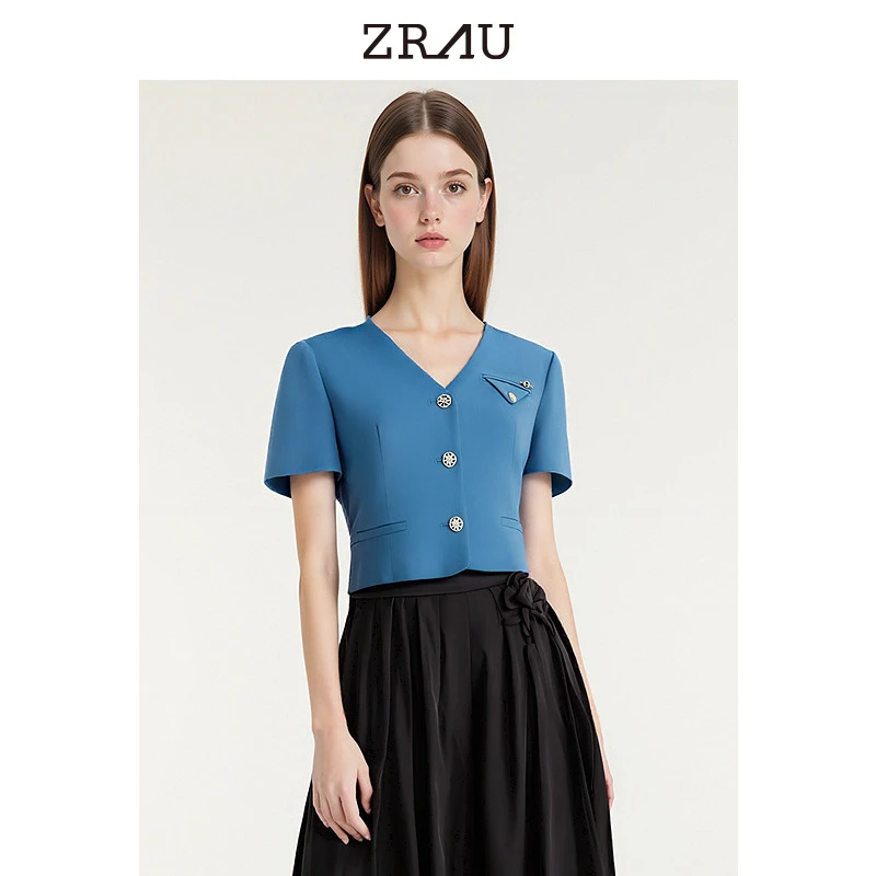 【达人专属】ZRAU夏季新款小香风气质短袖短外套Z1242W0019