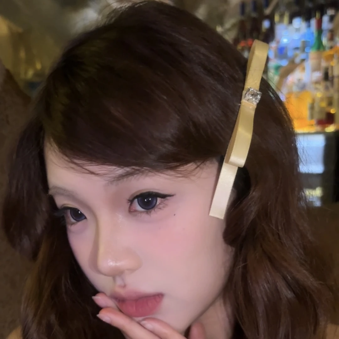 欣欣子同款黄织带！新款黄色双层蝴蝶结织带发夹甜妹氛围感夹子