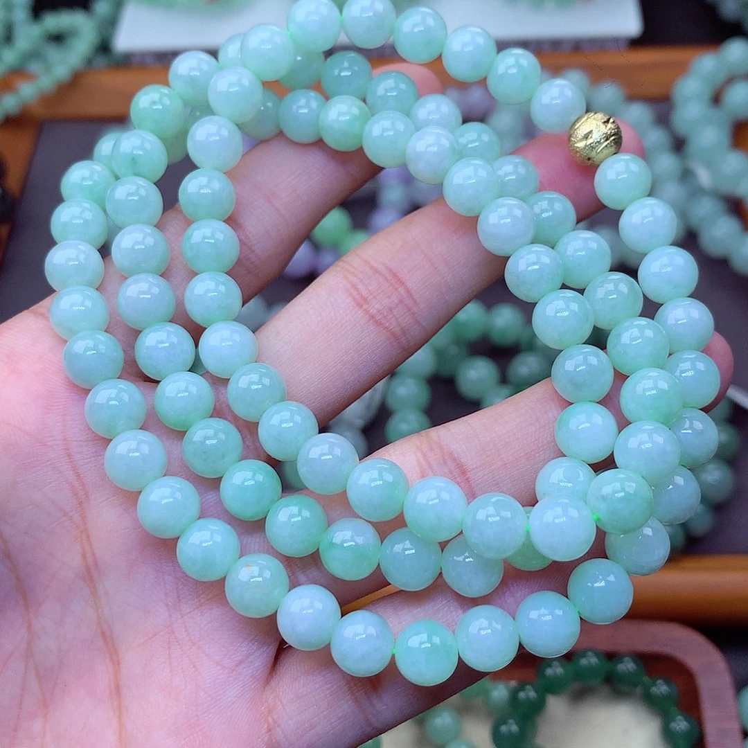 翡翠未镶嵌毛衣链