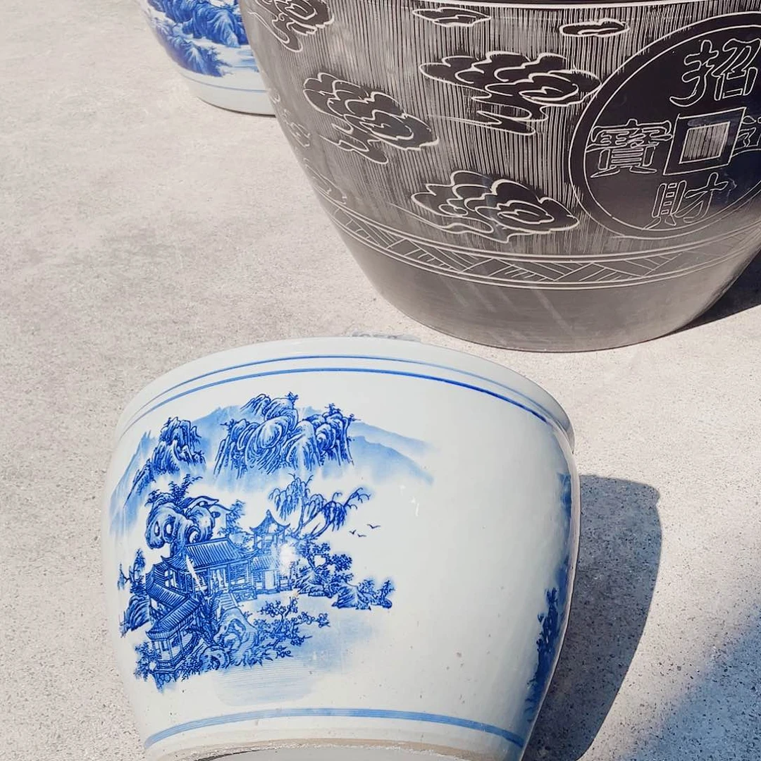 缸瓷器瓷器40x25cm