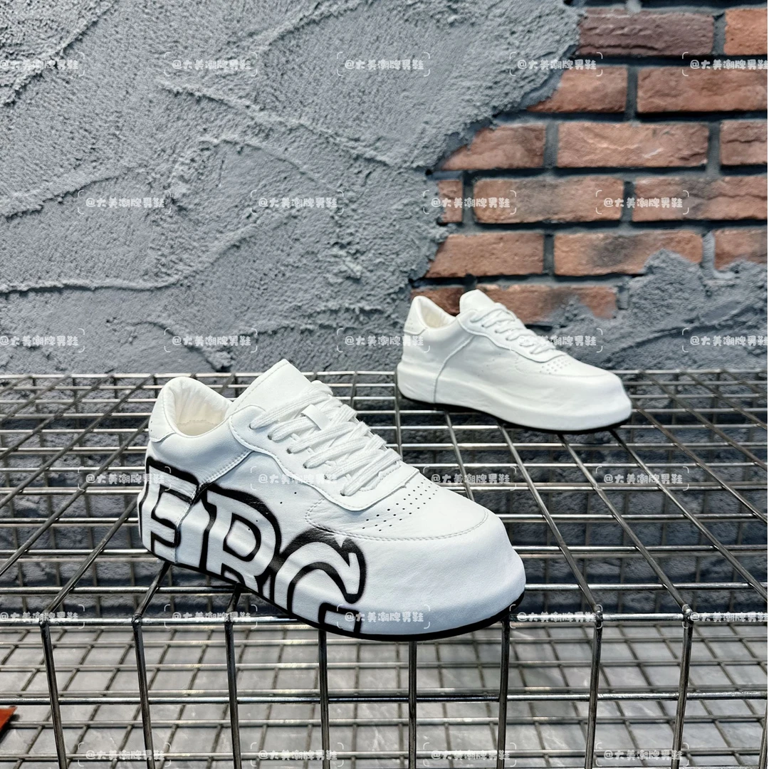 【大美男鞋】广州原版时尚印花增高男士包底百搭潮流男潮鞋（皮鞋码）