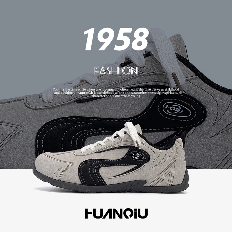 环球经典复古德训鞋2025秋季新款百搭休闲潮鞋子圆头内增高赛车鞋