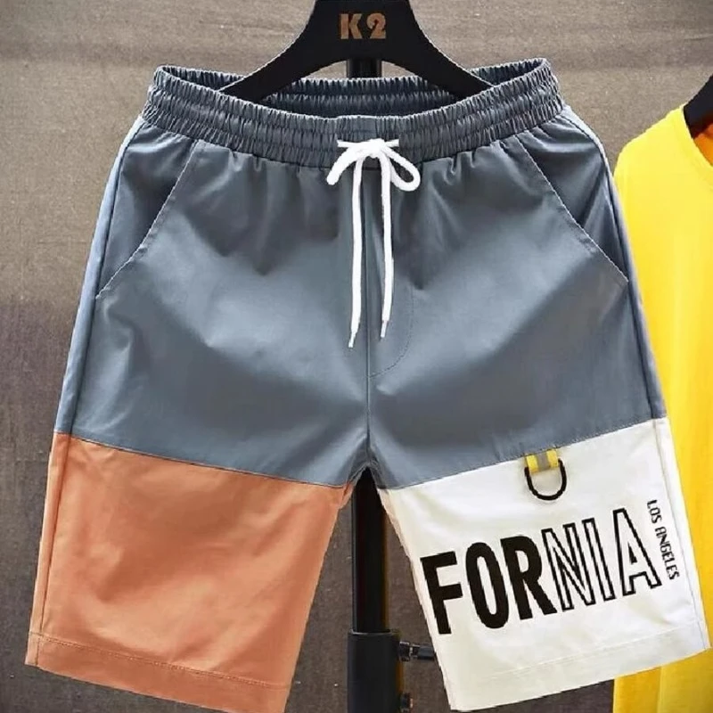 短裤男夏季休闲5五分裤潮流宽松运动男款男士沙滩裤子薄款大裤衩